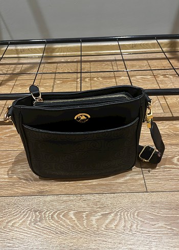 Us Polo Siyah Deri Kadın Çanta - Görsel 6