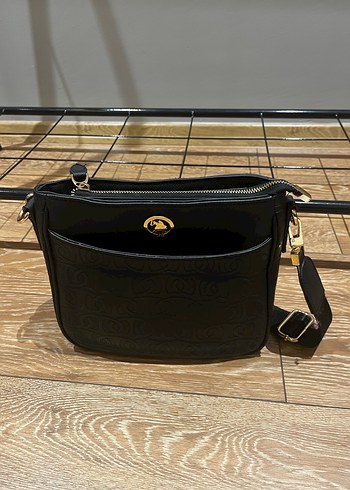 Us Polo Siyah Deri Kadın Çanta - Görsel 7