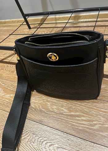 Us Polo Siyah Deri Kadın Çanta - Görsel 9