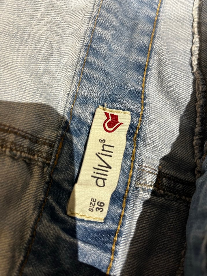 Kızlar için Bol Kesim Kemerli Denim Salopet - Görsel 3