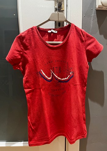 Ltb Kısa Kollu Baskılı Kırmızı Kadın Tişört - Görsel 8