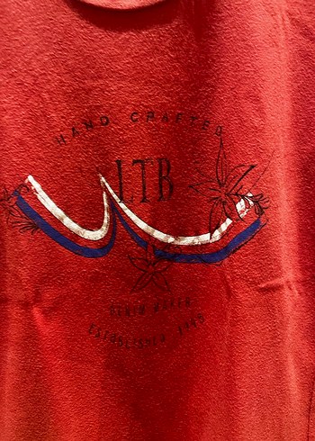 Ltb Kısa Kollu Baskılı Kırmızı Kadın Tişört - Görsel 4