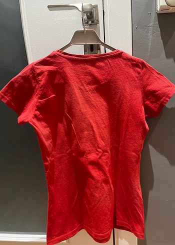 Ltb Kısa Kollu Baskılı Kırmızı Kadın Tişört - Görsel 7
