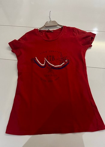 Ltb Kısa Kollu Baskılı Kırmızı Kadın Tişört - Görsel 2