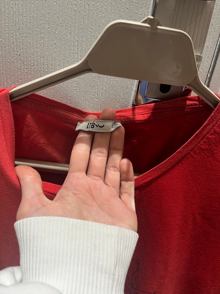 Ltb Kısa Kollu Baskılı Kırmızı Kadın Tişört - Görsel 3