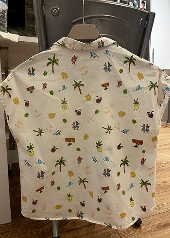 ZARA KİDS Desenli Kısa Kollu Pamuklu Gömlek - Görsel 4
