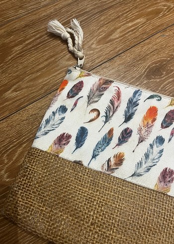 2 ADET ÇANTA. Biri bez kol çantası diğeri sapsız makyaj çantası - Görsel 15