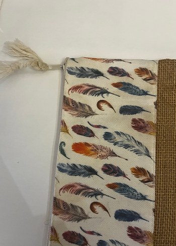 2 ADET ÇANTA. Biri bez kol çantası diğeri sapsız makyaj çantası - Görsel 18