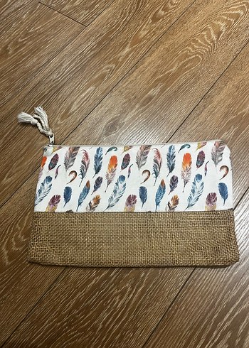 2 ADET ÇANTA. Biri bez kol çantası diğeri sapsız makyaj çantası - Görsel 10