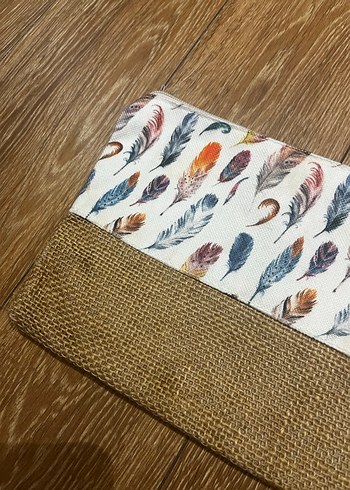 2 ADET ÇANTA. Biri bez kol çantası diğeri sapsız makyaj çantası - Görsel 16