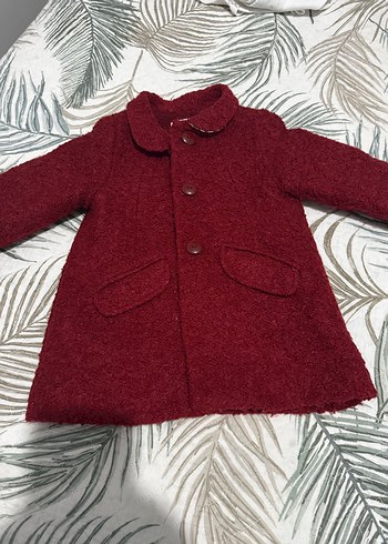 Bordo Bohem Kız Çocuk Düğmeli Yelek - Görsel 2