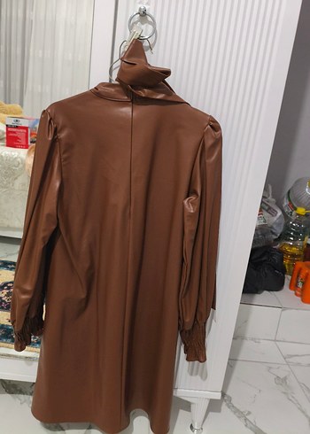 Kahverengi Deri Halter Yaka tunik - Görsel 2
