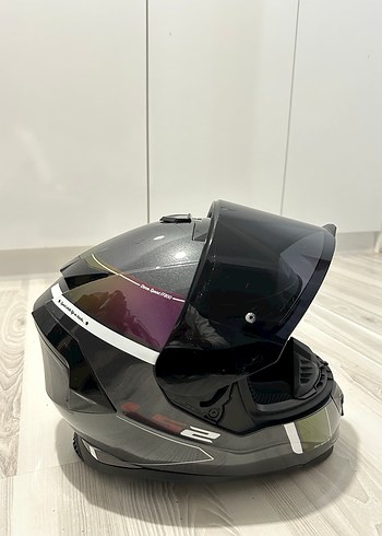 LS2 Siyah Parlak Biker Kask çok temiz çok uyguna!! 2 vizör - Görsel 2