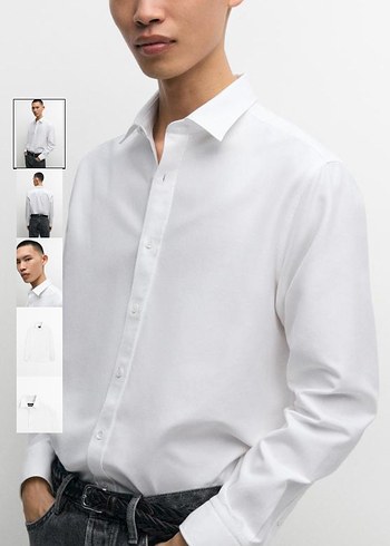 Massimo Dutti Sikligin Simgesi Beyaz Klasik Gomlek