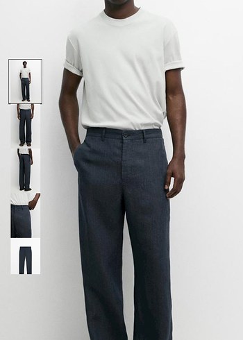 Massimo Dutti Koyu Lacivert Duz Kesim Pantolon