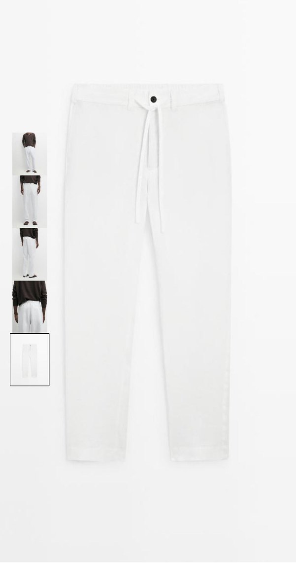 Minimal Beyaz Düz Kesim Pantolon — görsel 5/10