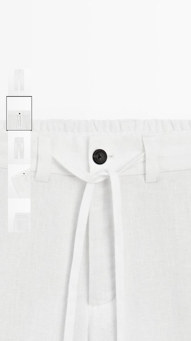 Minimal Beyaz Düz Kesim Pantolon — görsel 6/10