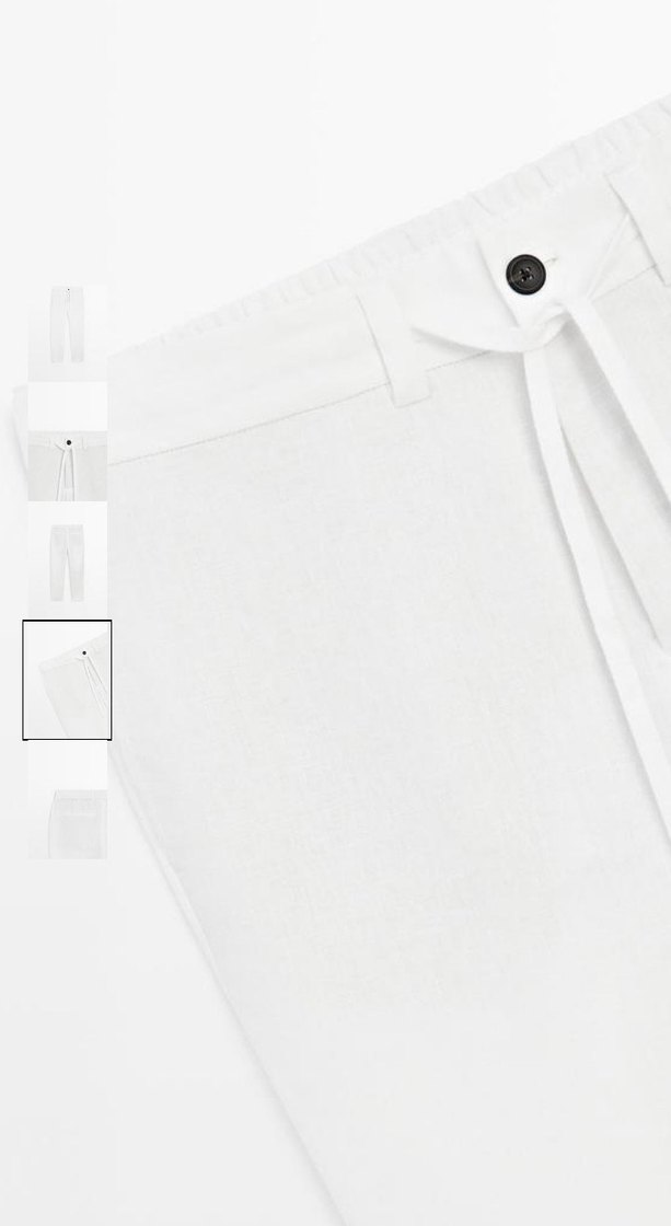 Minimal Beyaz Düz Kesim Pantolon — görsel 8/10