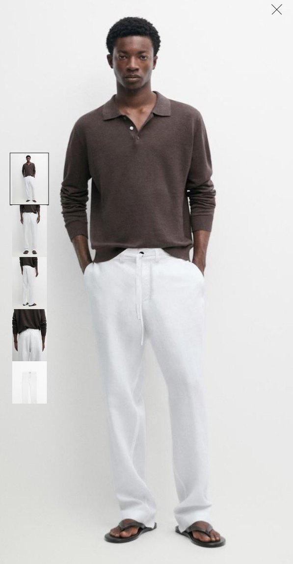 Minimal Beyaz Düz Kesim Pantolon — görsel 2/10