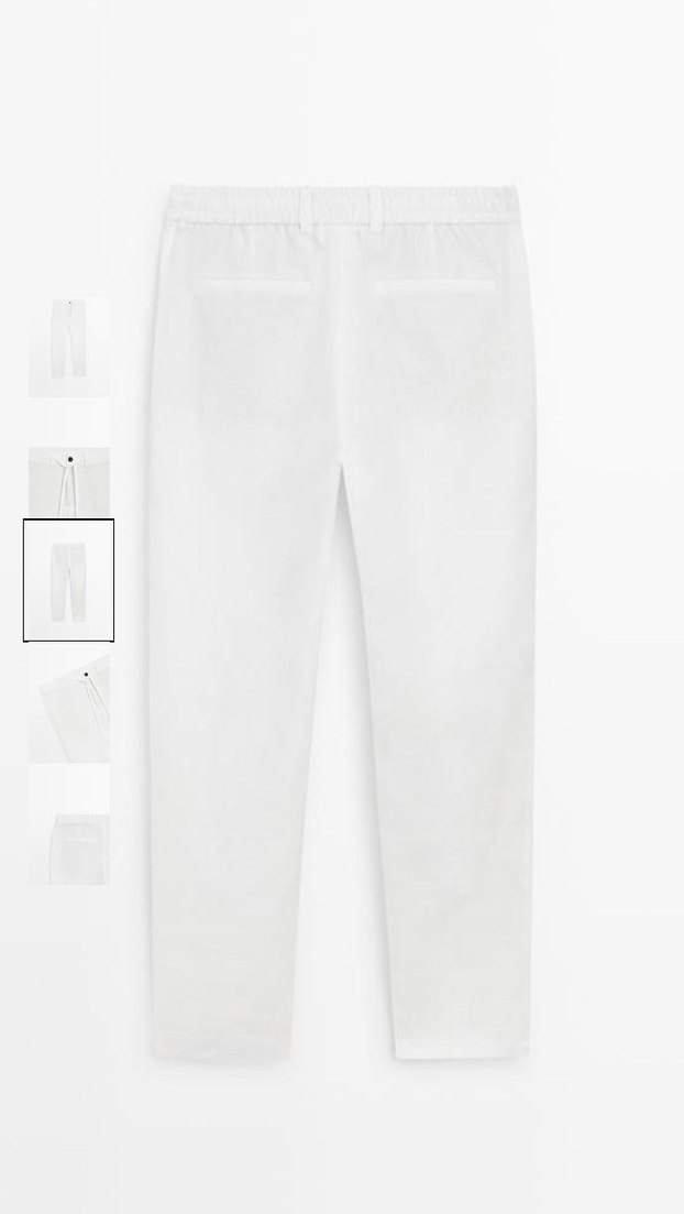 Minimal Beyaz Düz Kesim Pantolon — görsel 7/10