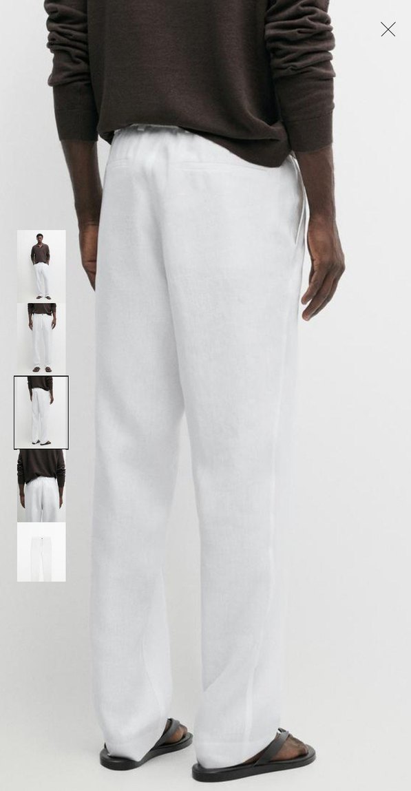 Minimal Beyaz Düz Kesim Pantolon — görsel 3/10