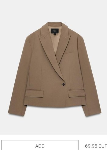 Zara Bej Tek Dugmeli Blazer Ceket Ayrica L Bedene De Olur