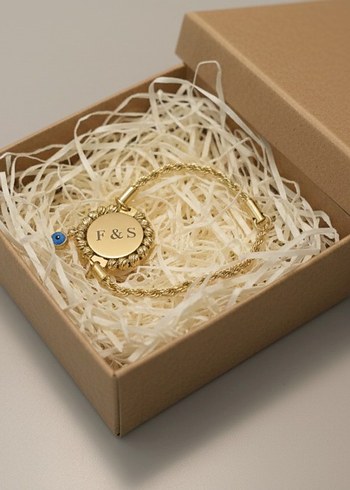 Kişiye Özel Harfli Çelik Bileklik Zarif Tasarım Hediyelik Kolye - Görsel 4