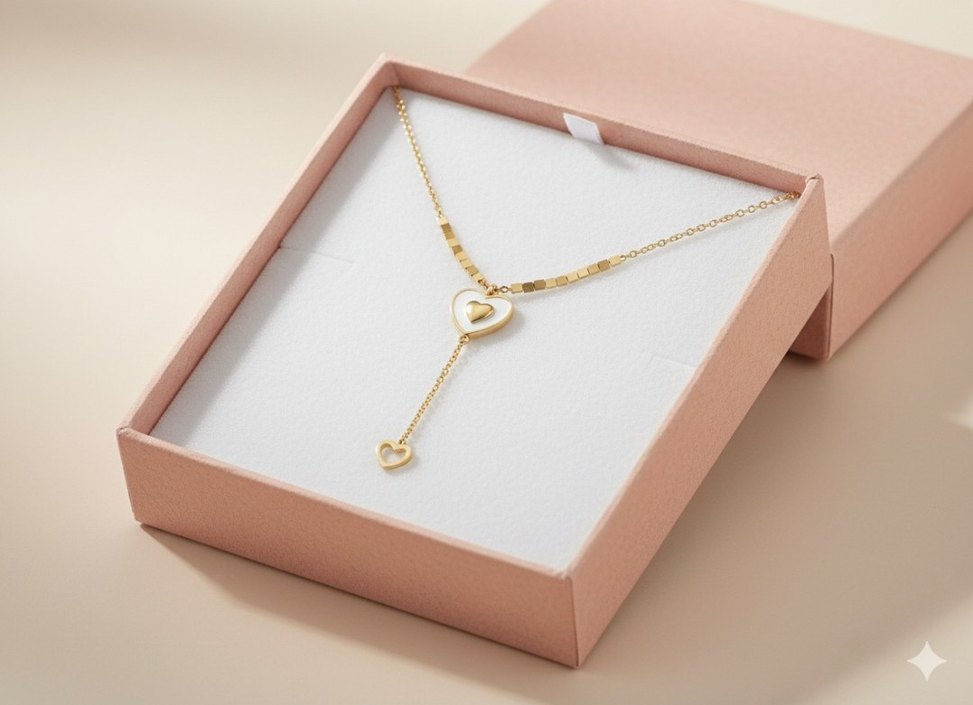 Kişiye Özel Baş Harfli Paslanmaz Çelik Kalp Kolye Anlamlı Hediye - Görsel 2