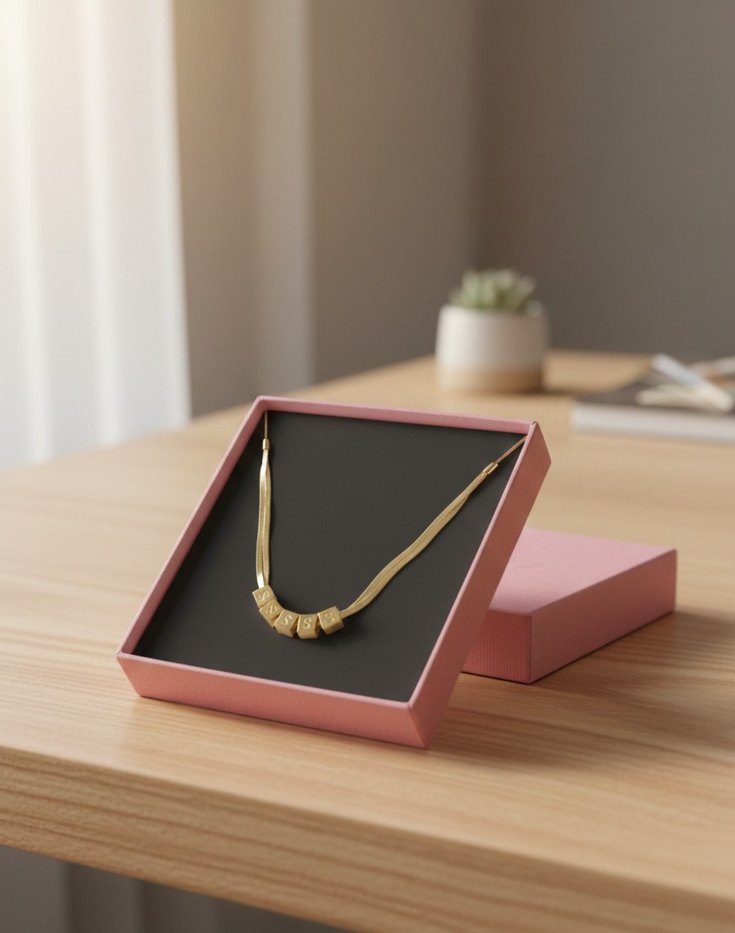 Kişiye Özel Harfli Paslanmaz Çelik Kolye  İsim & Baş Harf Şık - Görsel 3