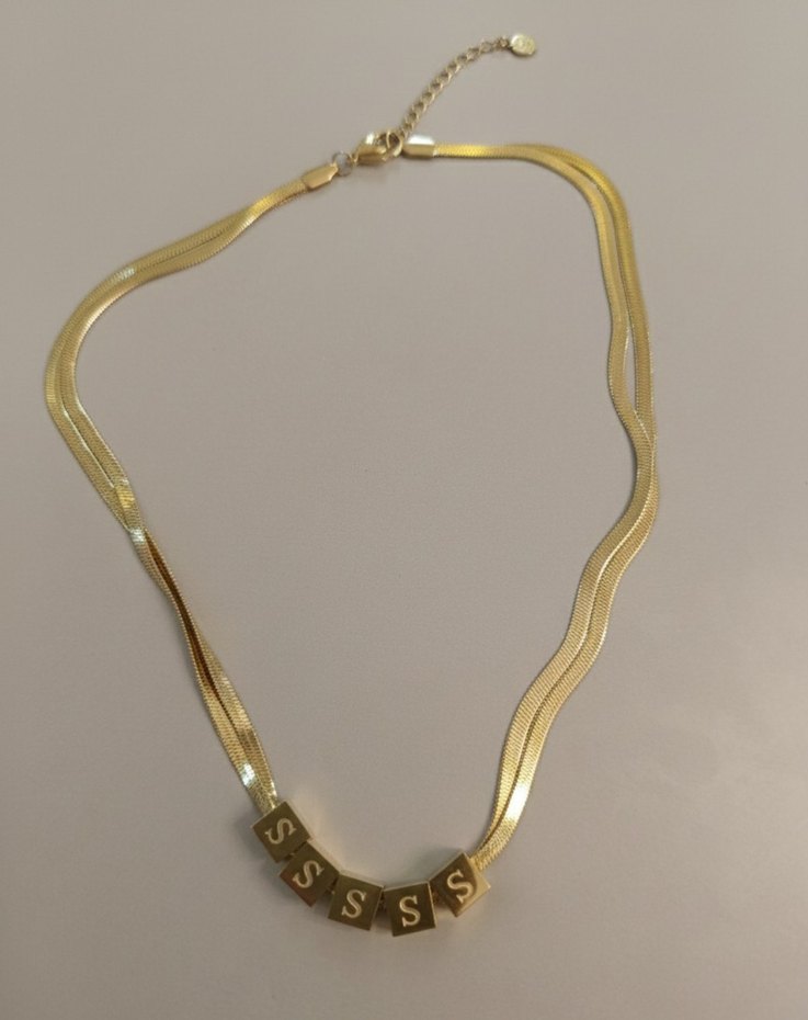 Kişiye Özel Harfli Paslanmaz Çelik Kolye  İsim & Baş Harf Şık - Görsel 4