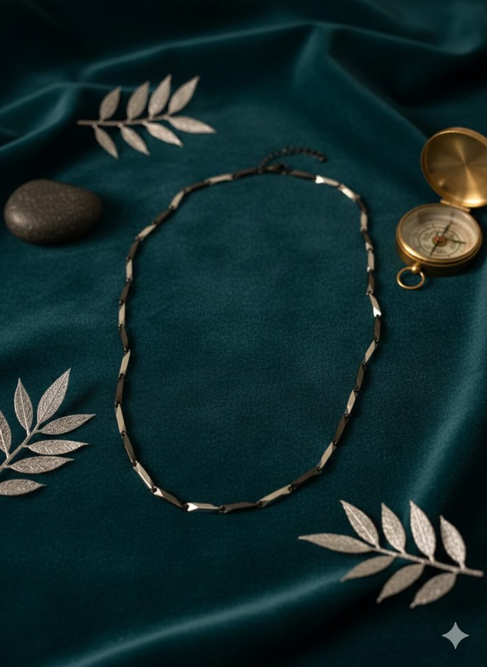 Erkek Çelik Kolye | Modern Zincir Tasarım | Kararma Yapmaz | - Görsel 4