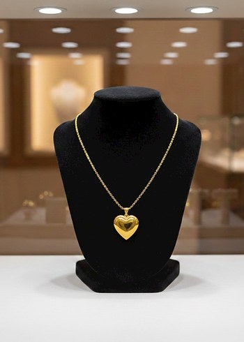 Kişiye Özel İsim Yazılı Kalpli Çelik Kolye Paslanmaz,Özel Kutulu - Görsel 2