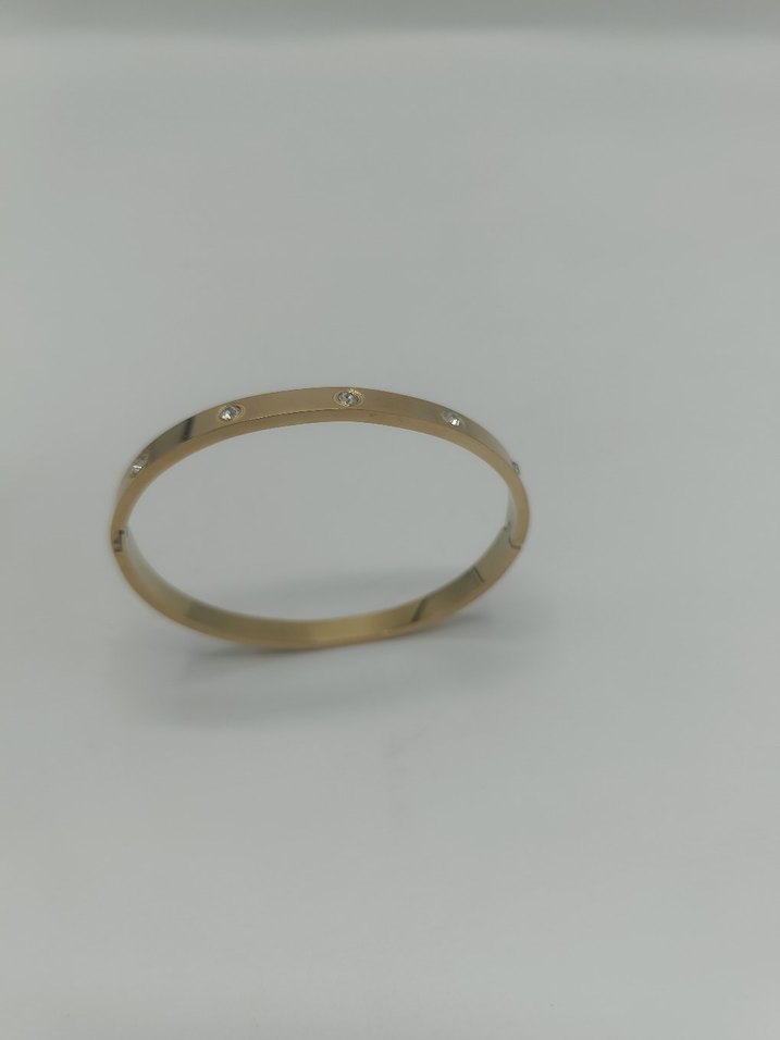 Kişiye Özel İsimli Çelik Bilezik  Paslanmaz Gold Çelik Bileklik - Görsel 5