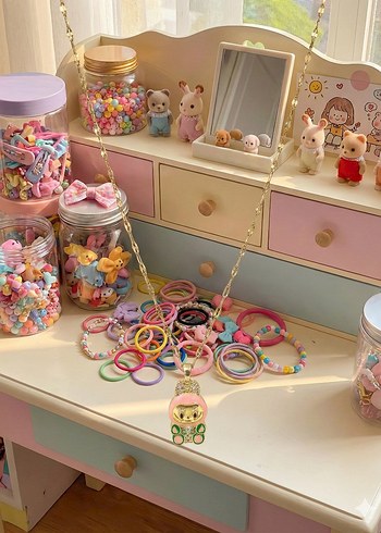 Labubu Model Kız Çocuk Kolyesi Paslanmaz Çelik - Görsel 3