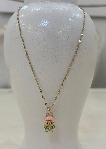 Labubu Model Kız Çocuk Kolyesi Paslanmaz Çelik - Görsel 5