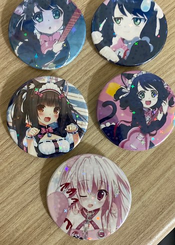 Anime Cutecore Rozet Seti