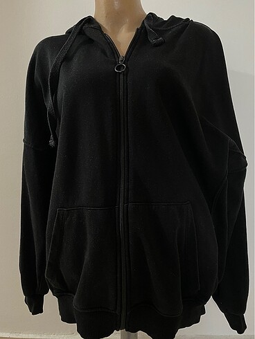 Kapşonlu fermuarlı sweatshirt