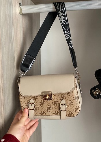 Bej Deri Kadın Çanta - Paris Sokak Stili - Görsel 3