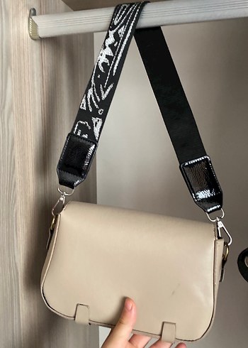 Bej Deri Kadın Çanta - Paris Sokak Stili - Görsel 2