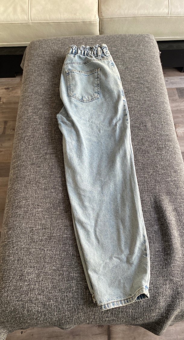 Gri Kadın Midi Boy Bol Kesim Denim Pantolon - Görsel 2