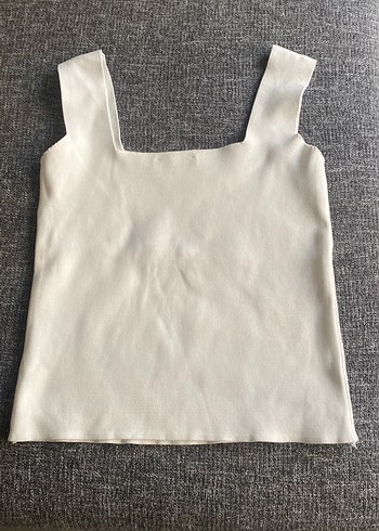 Beyaz Midi Basic Kadın Askılı Atlet - Görsel 3