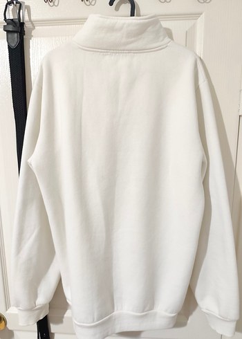 Koton Zip Yaka Beyaz Erkek Sweatshirt - Görsel 2