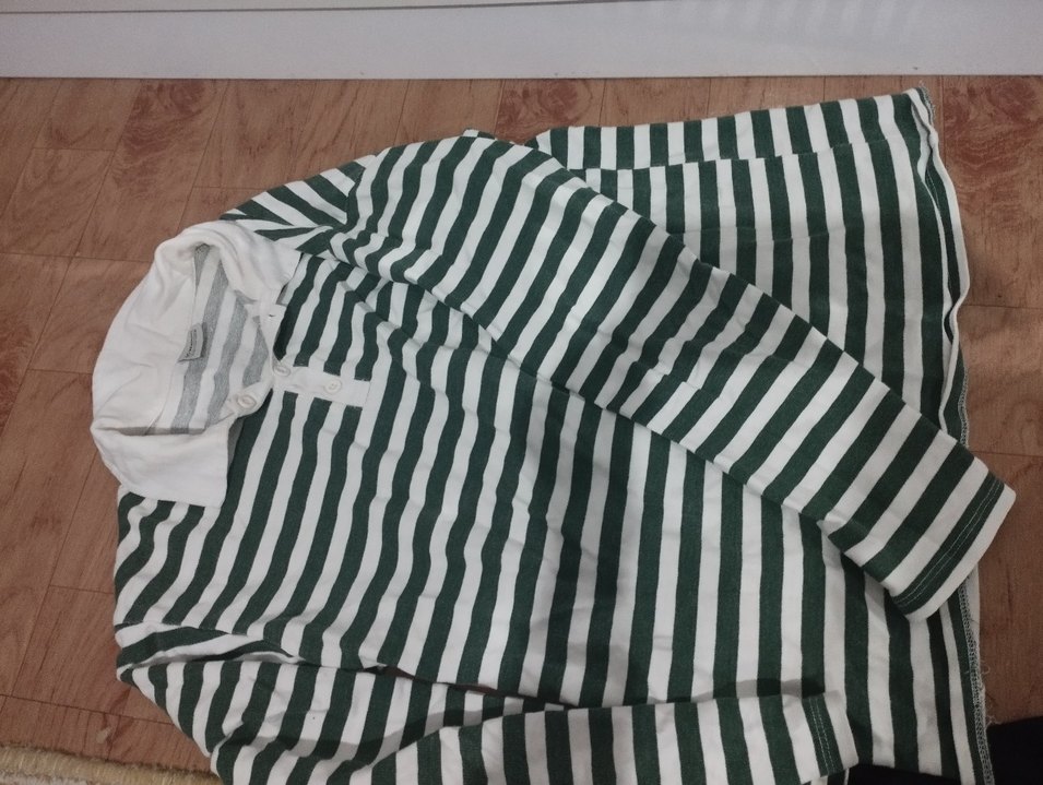 Uzun Kollu Çizgili Polo Tişört - Görsel 3