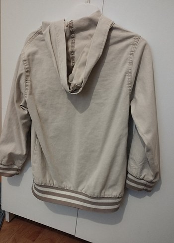 Bej Kapüşonlu Erkek Çocuk Ceket - Görsel 4