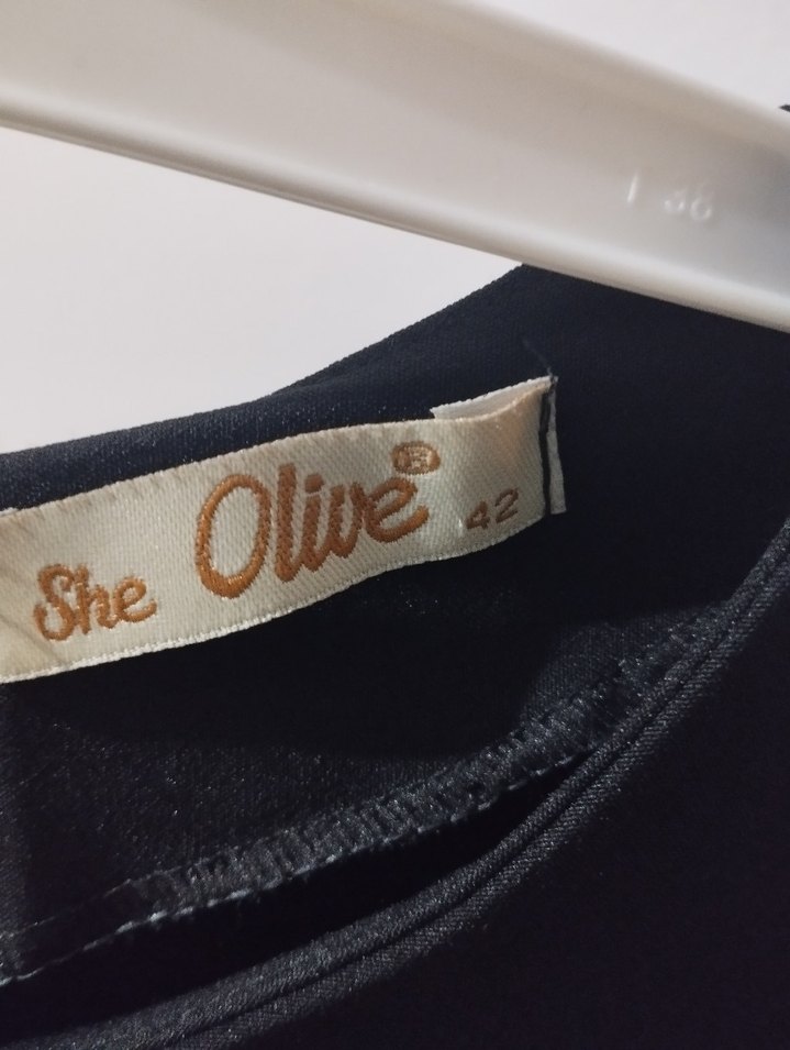 Drapeli Siyah Uzun Kollu Kadın Elbise - Görsel 4