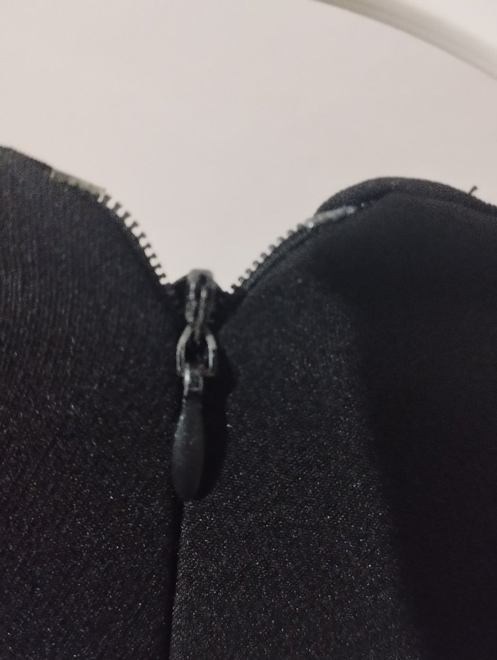 Drapeli Siyah Uzun Kollu Kadın Elbise - Görsel 5