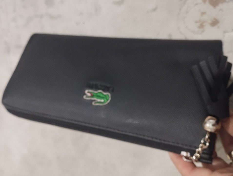 Siyah Deri Kadın Cüzdanı Yılan Desenli - Görsel 2