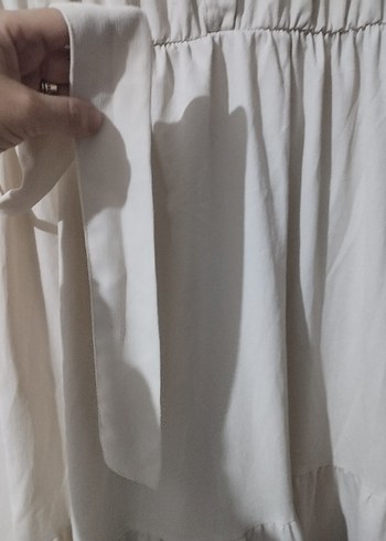 Düğmeli Bohem Hamile Bluzu V Yaka Keten - Görsel 5