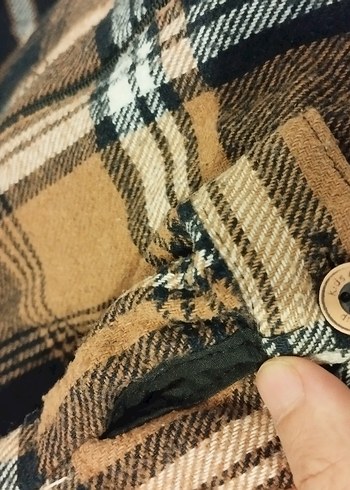 çocuk 6 yaş uygun 
Düğmeli Kahverengi Ekose Erkek Polar - Görsel 4