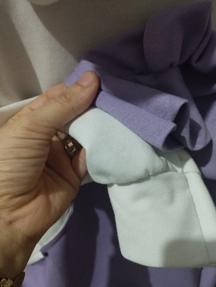 Kadın Mor Gri Kapüşonlu Yazılı Sweatshirt - Görsel 3